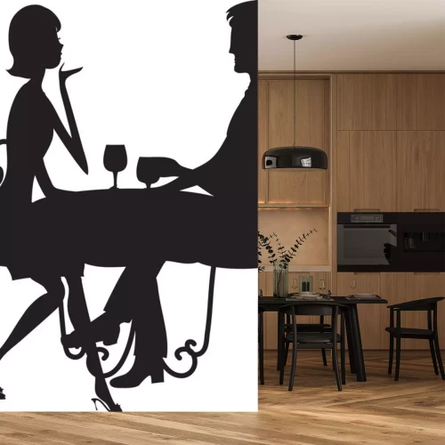 Sticker Paar-Silhouette