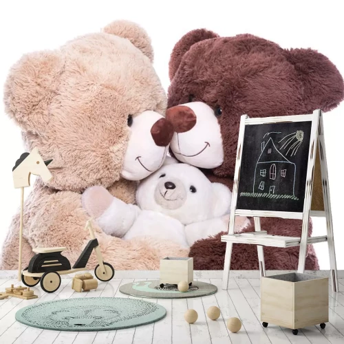 Sticker Familie - Mutter, Vater und Kind - Bären isoliert