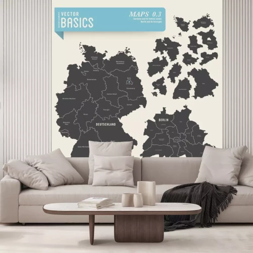 Sticker Deutschland und seine Bundesländer, Berlin und seine Bezirke