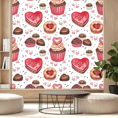 Sticker Bunte Bonbons in Rosa-Tönen