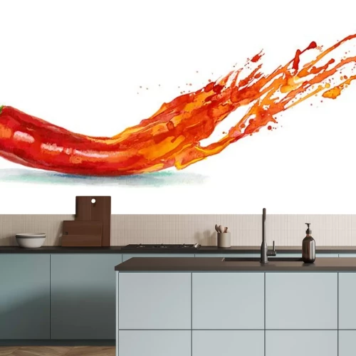 Sticker Abstrakte Grafik mit scharfer Paprika