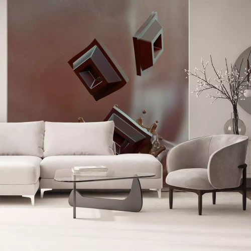 Sticker Fallende Würfel von Schokolade