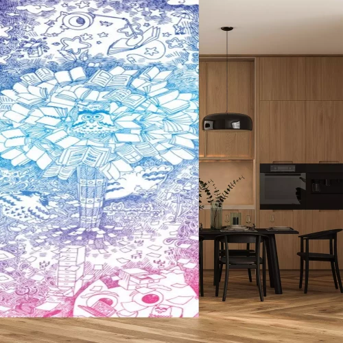 Sticker Sketchy Doodles Eulen und Bücher