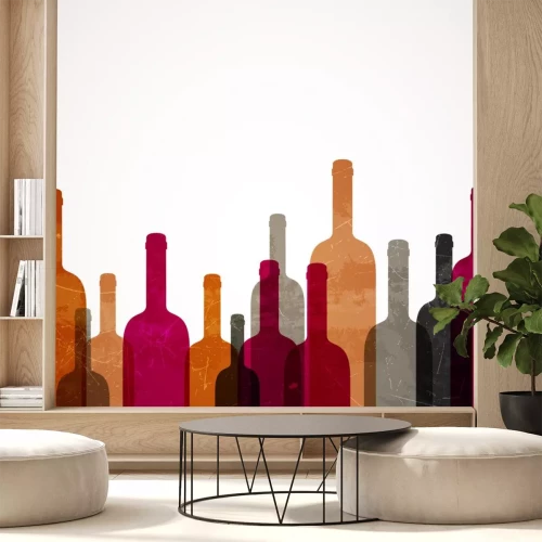Sticker Bunte Flaschen in verschiedenen Größen