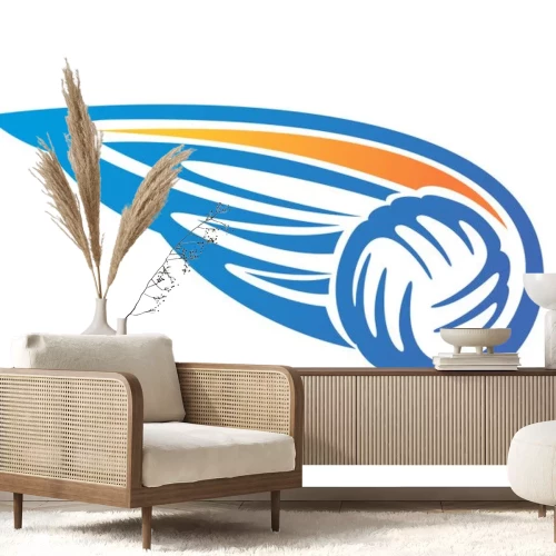 Sticker Volleyball-Ball mit Flügeln