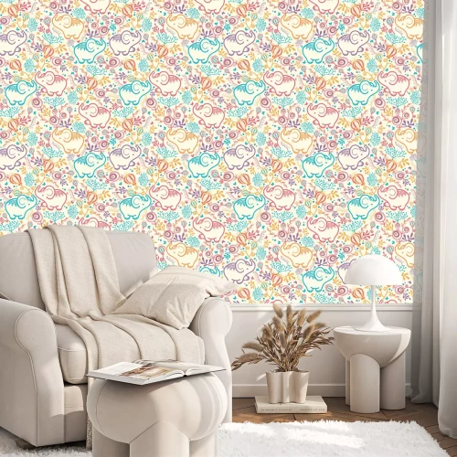 Tapete Muster indischer Elefanten