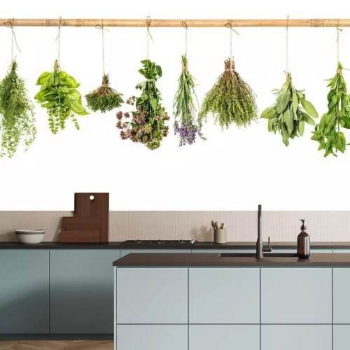 Sticker Kräuter auf Holzbalken