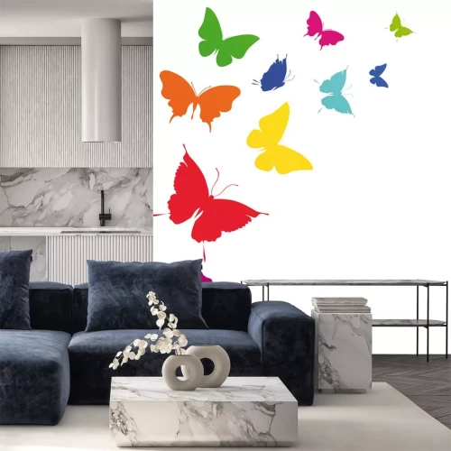 Sticker Bunte Vielfalt von Schmetterlingen