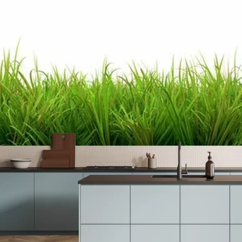 Fototapete Büschel von grünem Gras