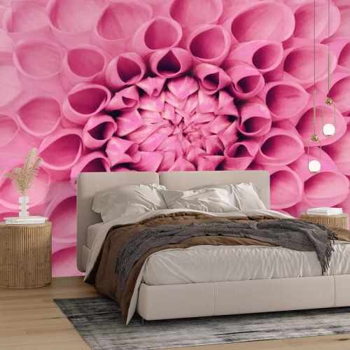 Sticker Rosa Blüte in starker Vergrößerung