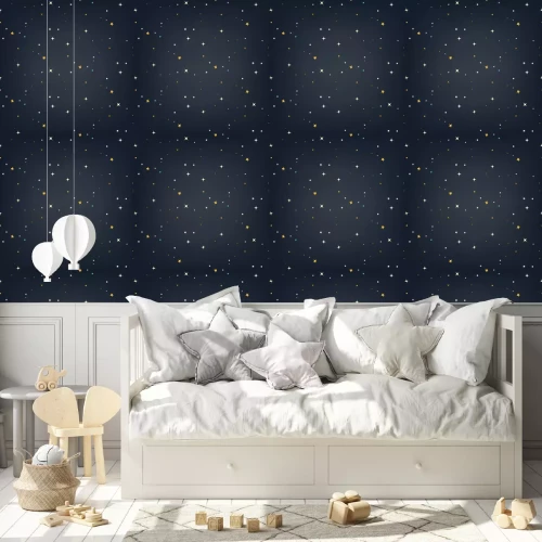 Tapete Nachthimmel mit Sternen nahtlose Vektor-Muster