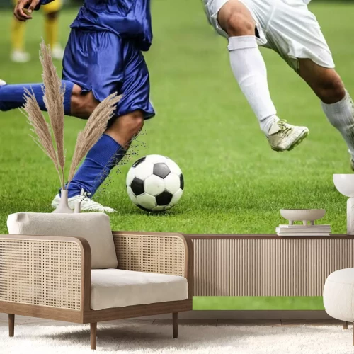 Fototapete Zwei Fußballspieler während eines Spiels