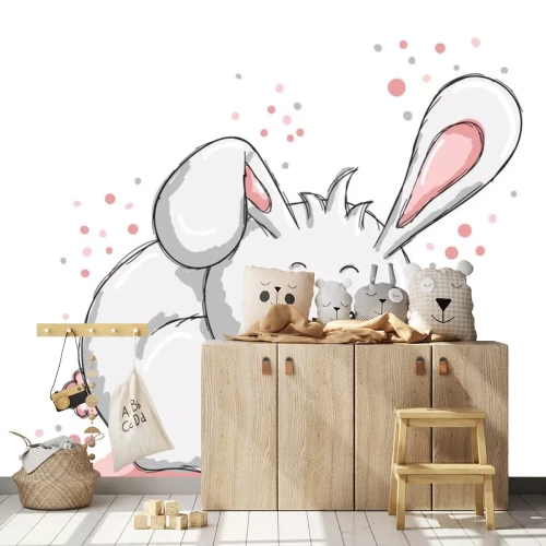 Sticker Nette Kaninchen - pink Details