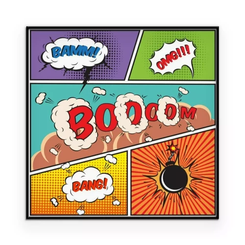 Poster Comic-Sprechblasen mit Soundeffekten