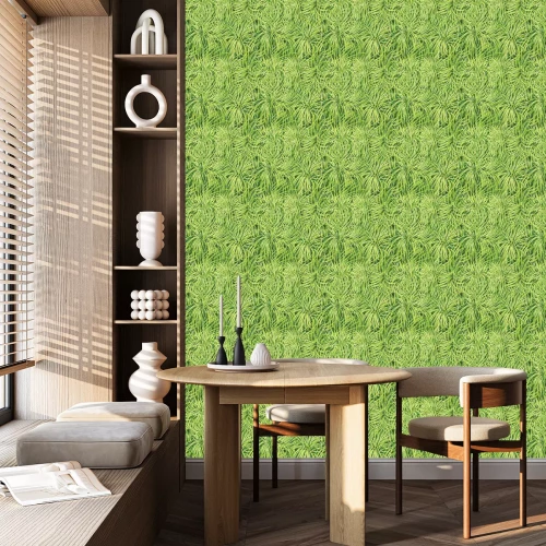 Tapete Gelbgrünes tropisches Gras