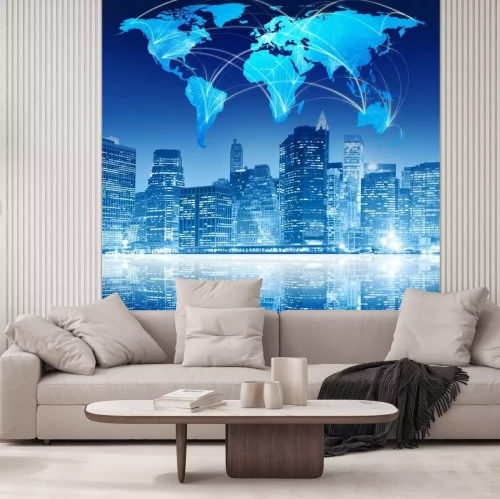 Fototapete Darstellung der globalen Kommunikation