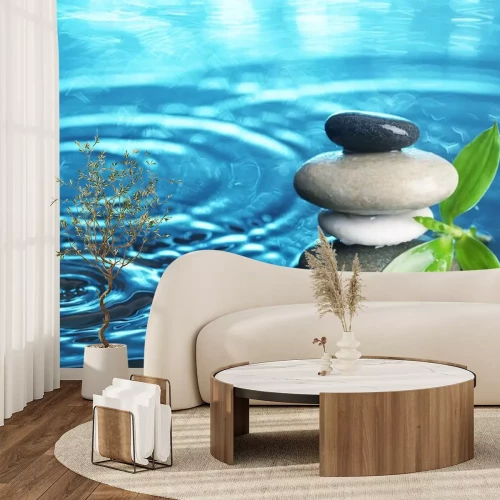 Sticker Ausgewogene Steine ​​im Wasser