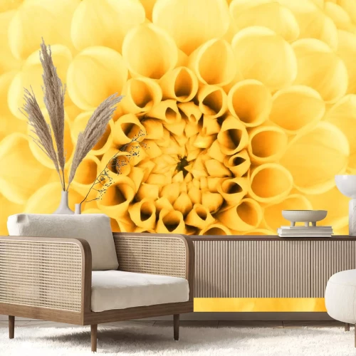 Sticker Gelbe Blume auf einem Makro