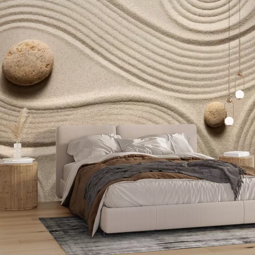 Sticker Runde Steine am Sand