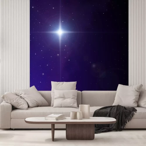 Sticker Am Nachthimmel funkelnder Stern Grafik