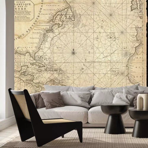 Fototapete Historische Vintage-Karte der Karibik