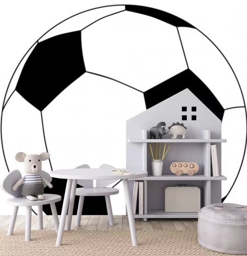 Sticker Fußball - sw / ws