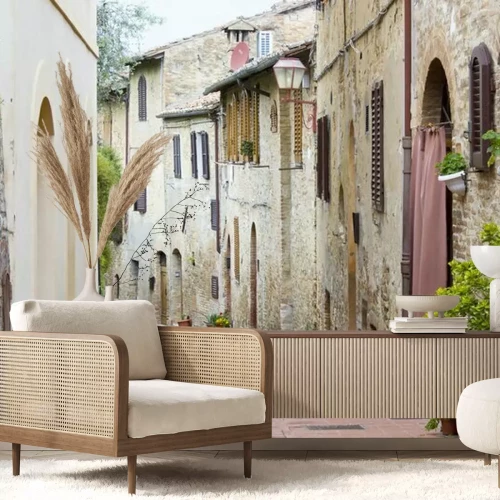 Fototapete Breite Gasse in Toskana