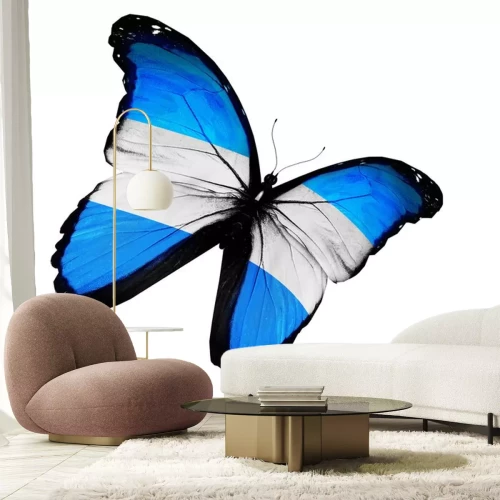 Sticker Schmetterling in den Farben Argentiniens