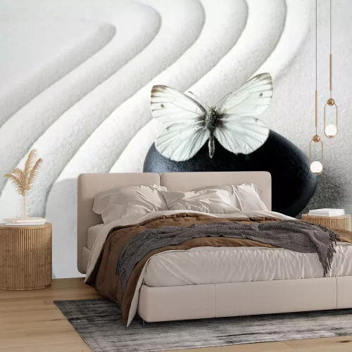 Sticker Zen-Stein mit Schmetterling