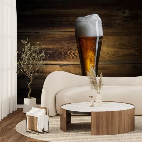 Sticker Alkoholische Getränke Bier vor dem Hintergrund eines Baumes