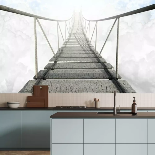 Fototapete Abstrakte Brücke in Wolken