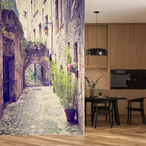 Fototapete Gasse im Hof