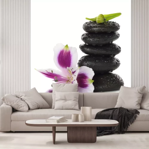 Sticker Steine ​​und Lilie