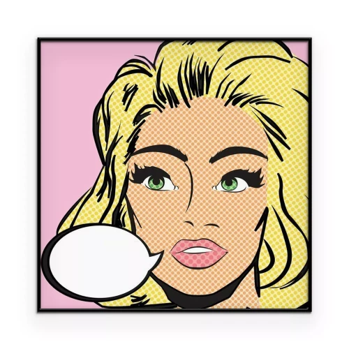 Poster Ein Frauenporträt im Comic-Stil