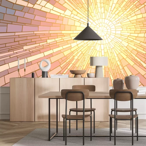 Fototapete Mosaik mit Sonnenaufgang