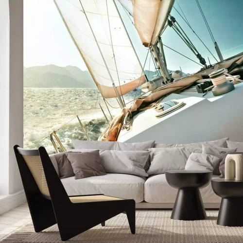 Fototapete Segelboot-Kreuzfahrt auf der Insel