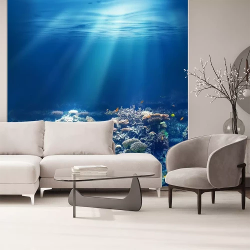 Fototapete Sonnenstrahlen und Korallenriff