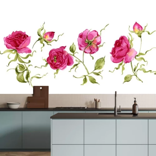 Sticker Aquarell stieg lockig