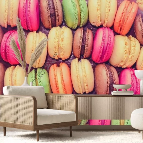 Fototapete Macarons in verschiedenen Farben