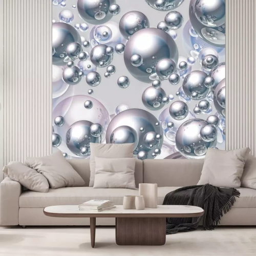 Fototapete Glänzende Metallkugeln