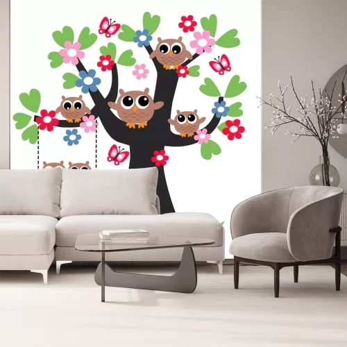 Sticker Eulen Stammbaum Bild