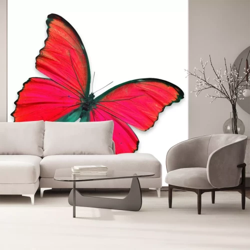 Sticker Rot geflügelter Schmetterling