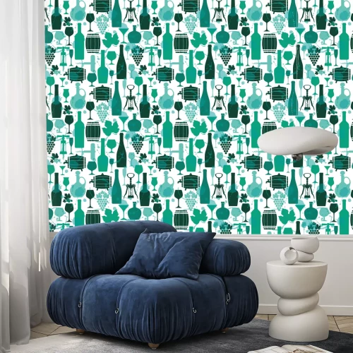 Tapete Wein nahtlose Muster