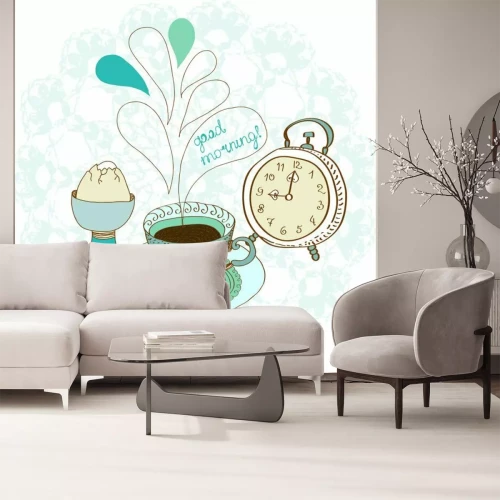 Sticker Muster mit Frühstück