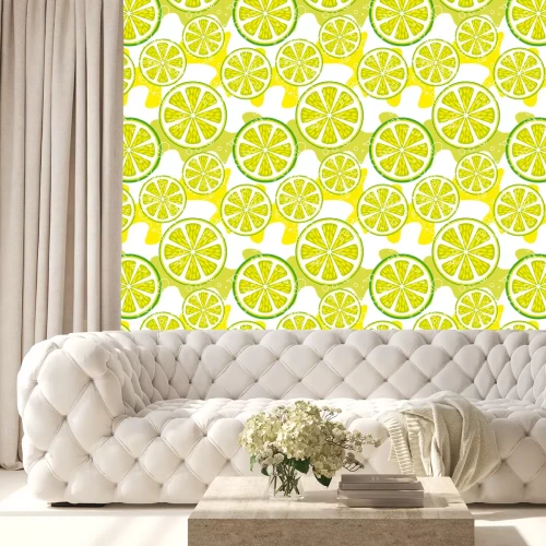 Tapete In Scheiben geschnittene Zitrone