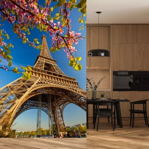 Fototapete Frühlingsbäume in Paris