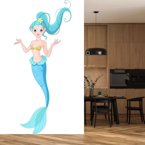 Sticker Nette Meerjungfrau Presenting