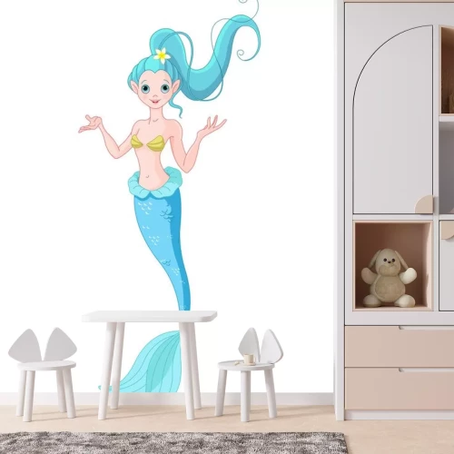 Sticker Nette Meerjungfrau Presenting