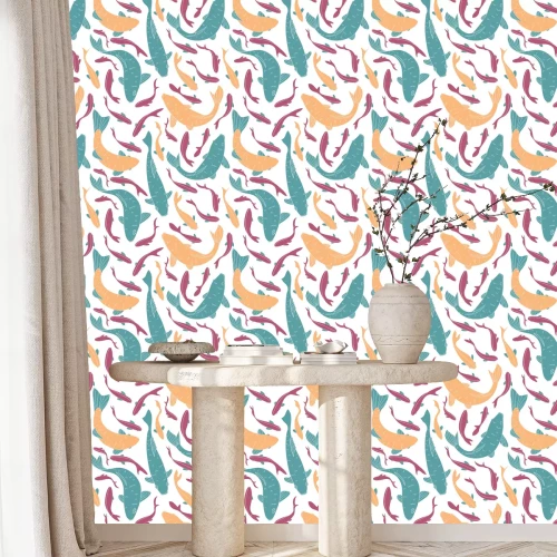 Tapete Bunte Fische im klaren Wasser