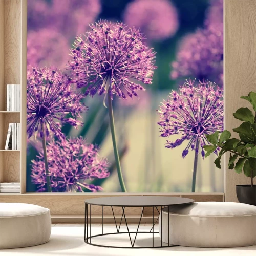 Sticker Allium Blumen Retro-Look